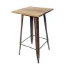Mesa Tolix Alta madera rosillo