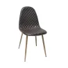 SILLA tapizada rombos MOON POLIPIEL CAFE Y TELA