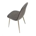 SILLA tapizada rombos MOON POLIPIEL CAFE Y TELA