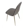 SILLA tapizada rombos MOON POLIPIEL CAFE Y TELA